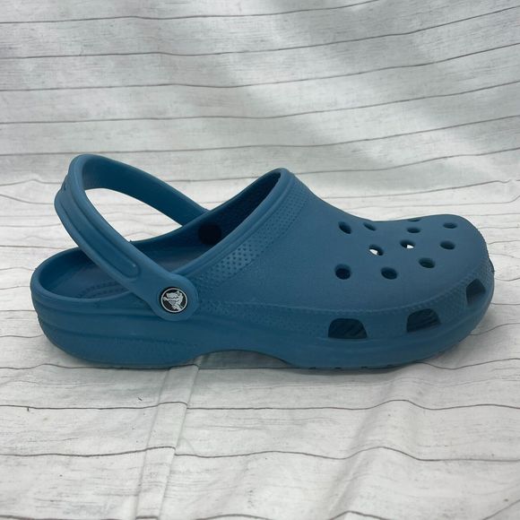 Crocs Classic Clogs Mens 10 Blue Waterproof Slip On Sandals Shoes Womens 12 - Picture 2 of 10